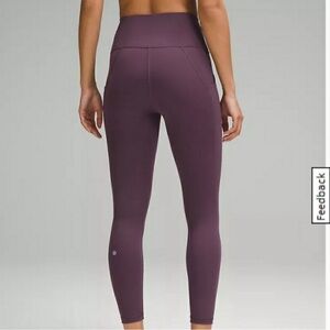 Lululemon Wunder Train w Pockets in Grape Thistle